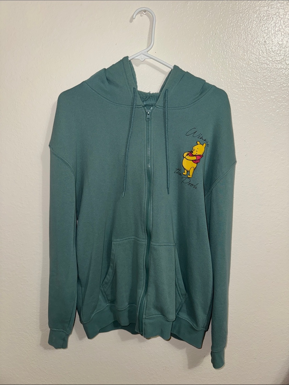 Green Winnie the Pooh Zip-Up Hoodie